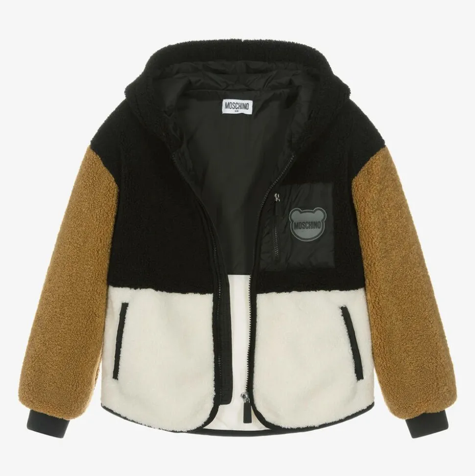 Black Colourblock Fleece Jacket