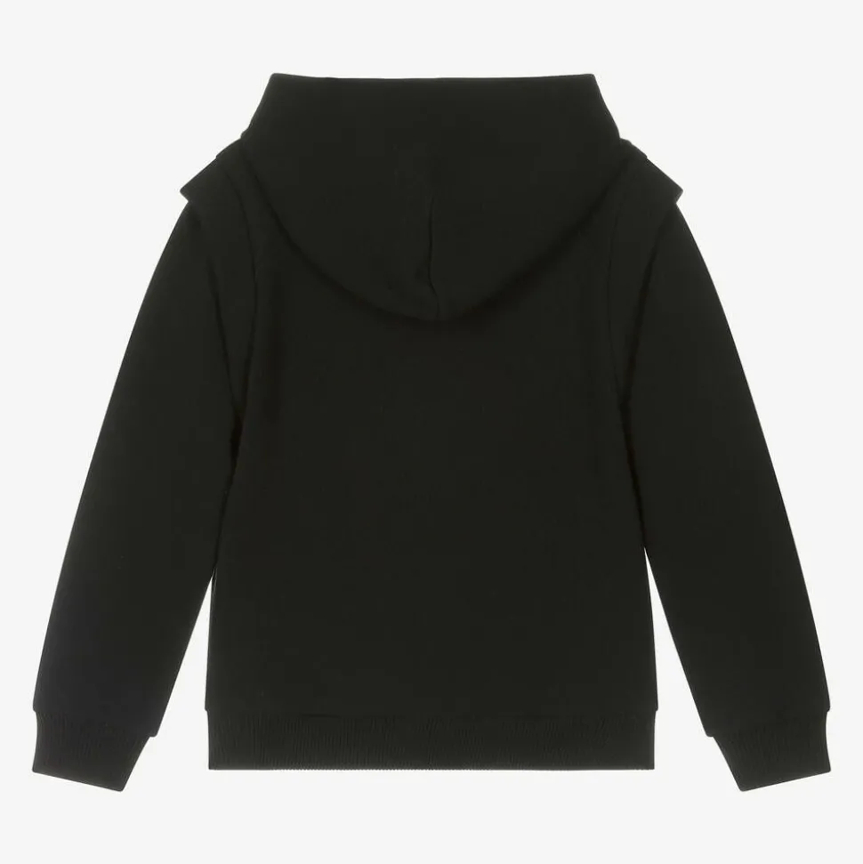Black Cotton Hoodie
