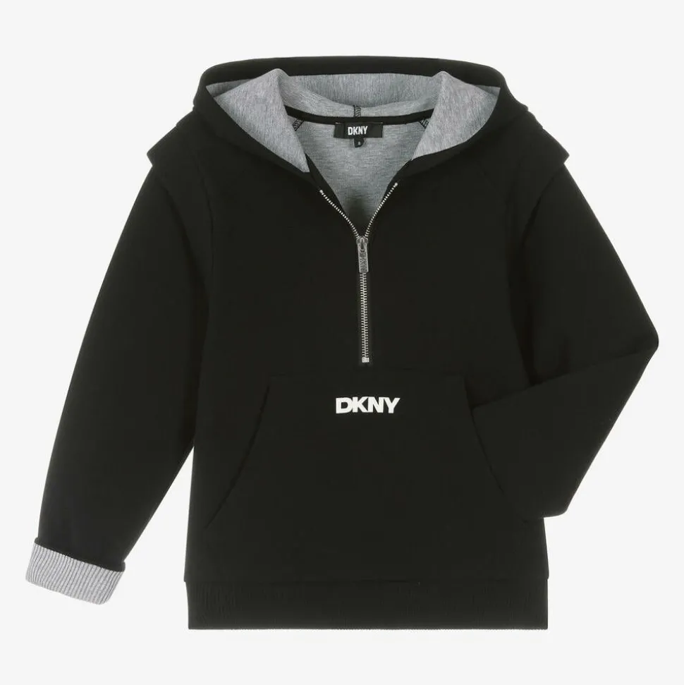Black Cotton Hoodie
