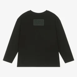 Black Cotton Jersey Top