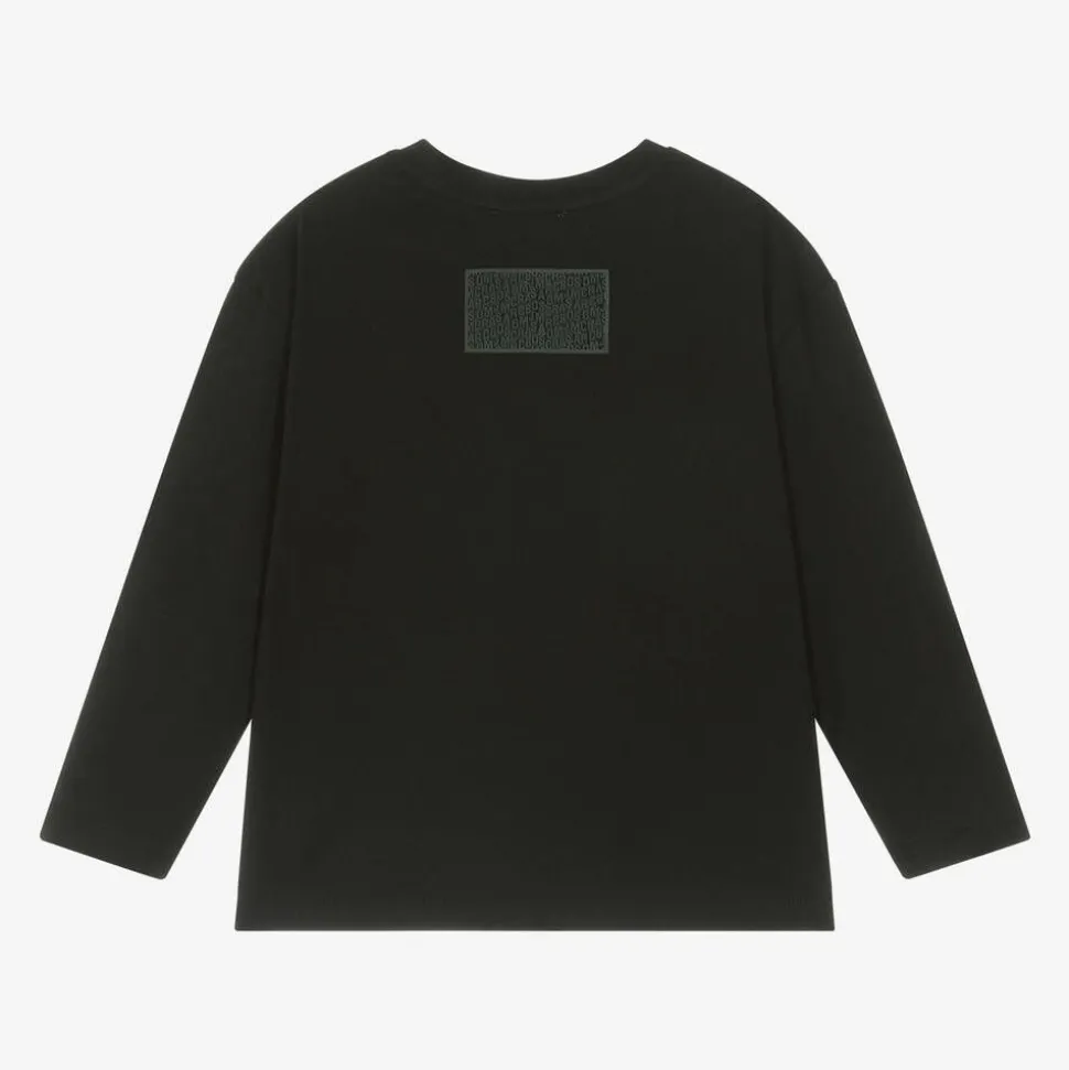 Black Cotton Jersey Top