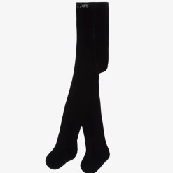 Black Cotton Knitted Tights