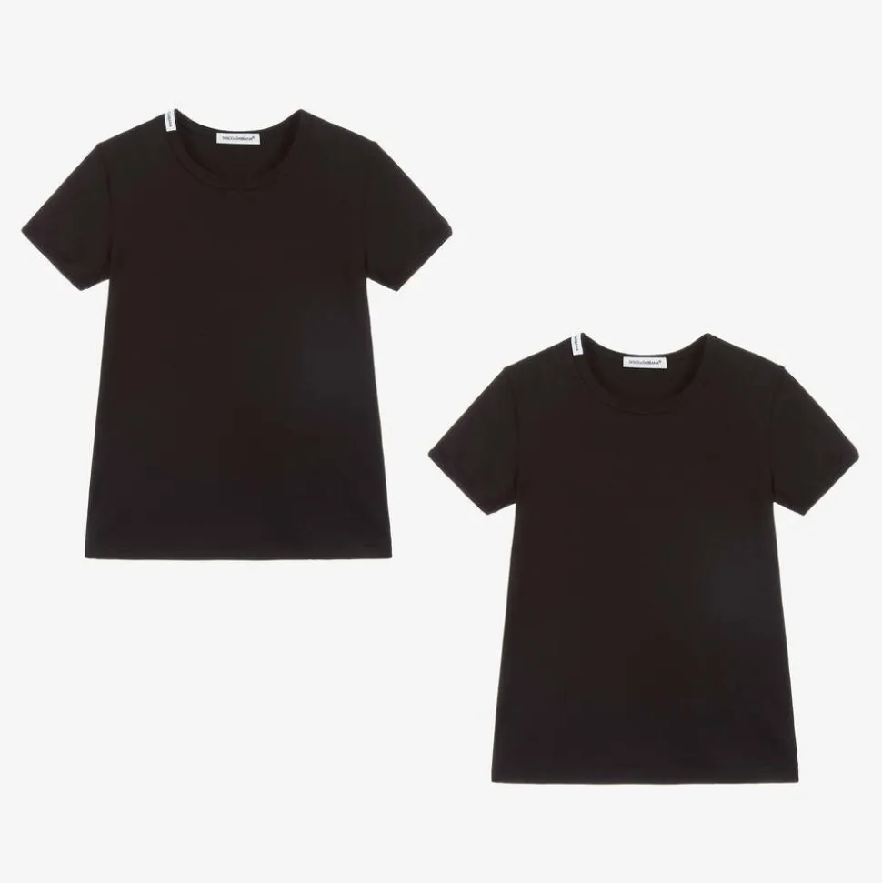 Black Cotton T-Shirts (2 Pack)