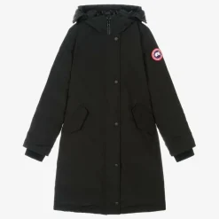 Black Down Padded Brittania Parka Coat