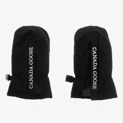 Black Down Padded Mittens