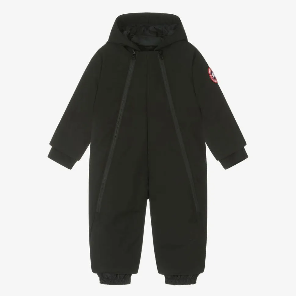 Black Down-Filled Baby Snowsuit
