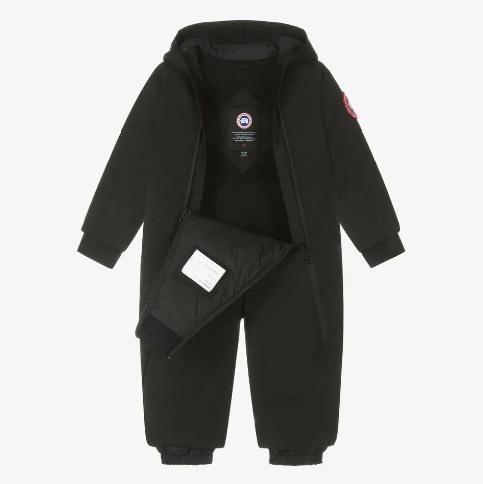 Black Down-Filled Baby Snowsuit