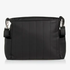 Black Faux Leather Baby Changing Bag (43cm)