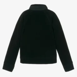 Black Fleece Zip-Up Top