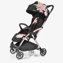 Black Floral Baby Stroller