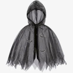 Black Glitter Bat Costume Cape