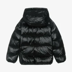 Black Hooded Down Puffer Jacket