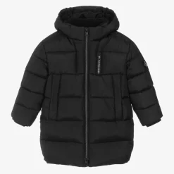 Black Hooded Puffer Coat
