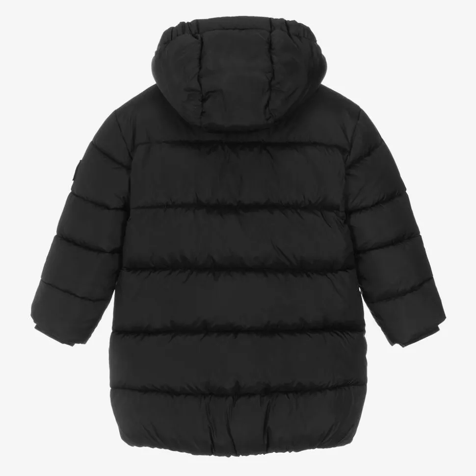 Black Hooded Puffer Coat
