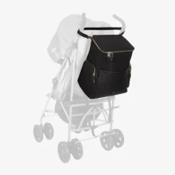 Black Leather Alyssa Changing Bag (38cm)