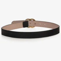 Black Leather GG Belt