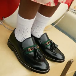 Black Leather Loafer Shoes
