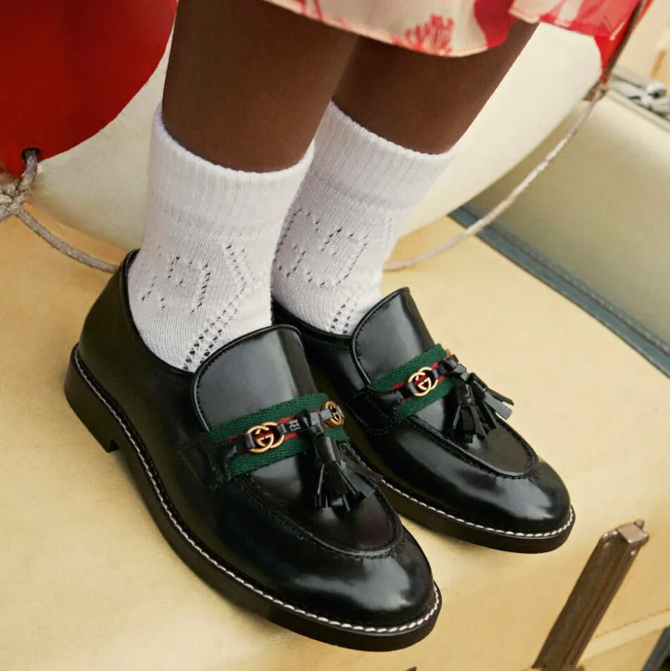 Black Leather Loafer Shoes