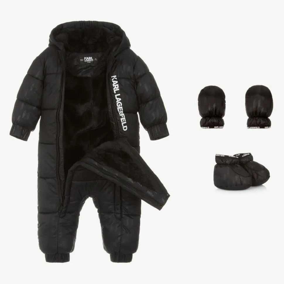 Black Monogram Snowsuit
