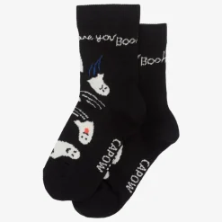 Black Organic Cotton Ghost Socks