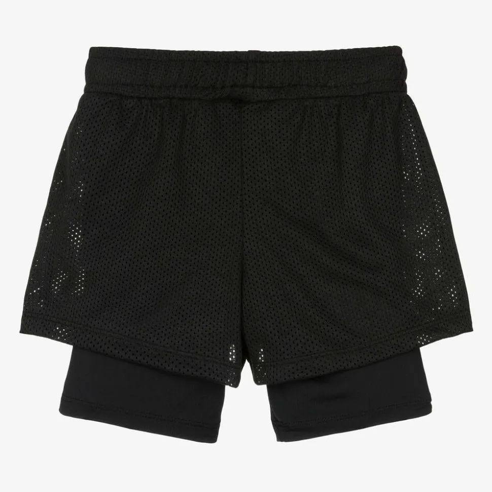 Black Quick Dry Mesh Sport Shorts