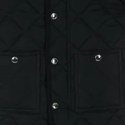 Black Quilted Vintage Check Baby Coat