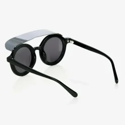 Black Round Visor Sunglasses