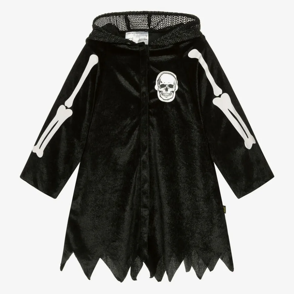 Black Skeleton Costume Cape