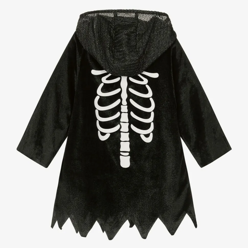 Black Skeleton Costume Cape