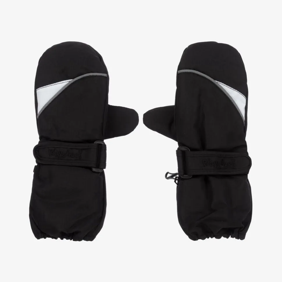 Black Ski Mittens