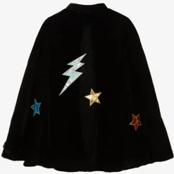 Black Super Hero Costume Cape