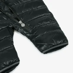 Black Swoosh Logo Padded Baby Snowsuit
