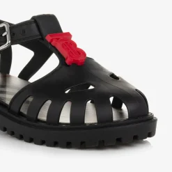 Black TB Monogram Jelly Shoes