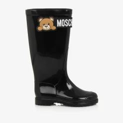 Black Teddy Bear Rain Boots