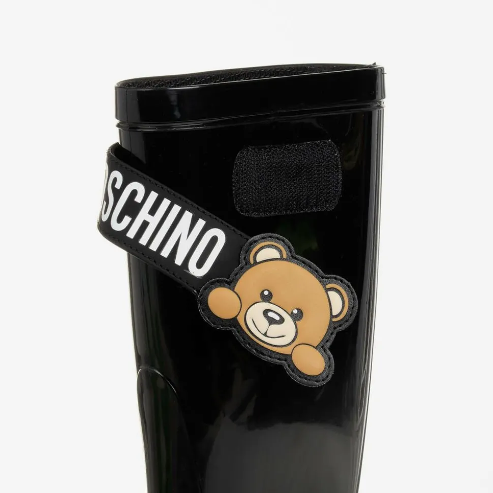Black Teddy Bear Rain Boots
