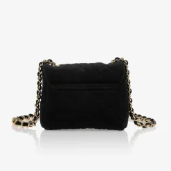 Black Velvet Quilted Bag (13cm)