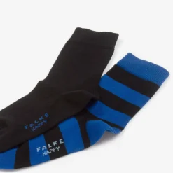 Blue & Black Cotton Socks (2 Pack)