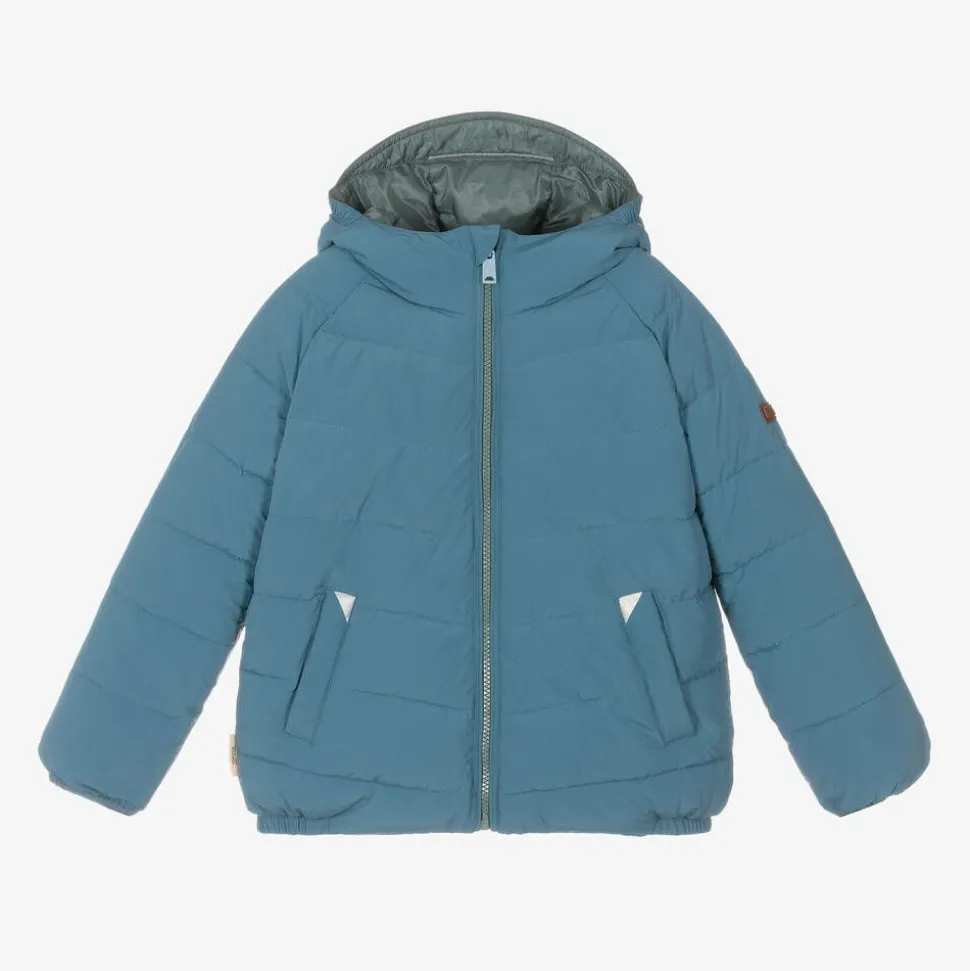 Blue & Green Reversible Puffer Jacket
