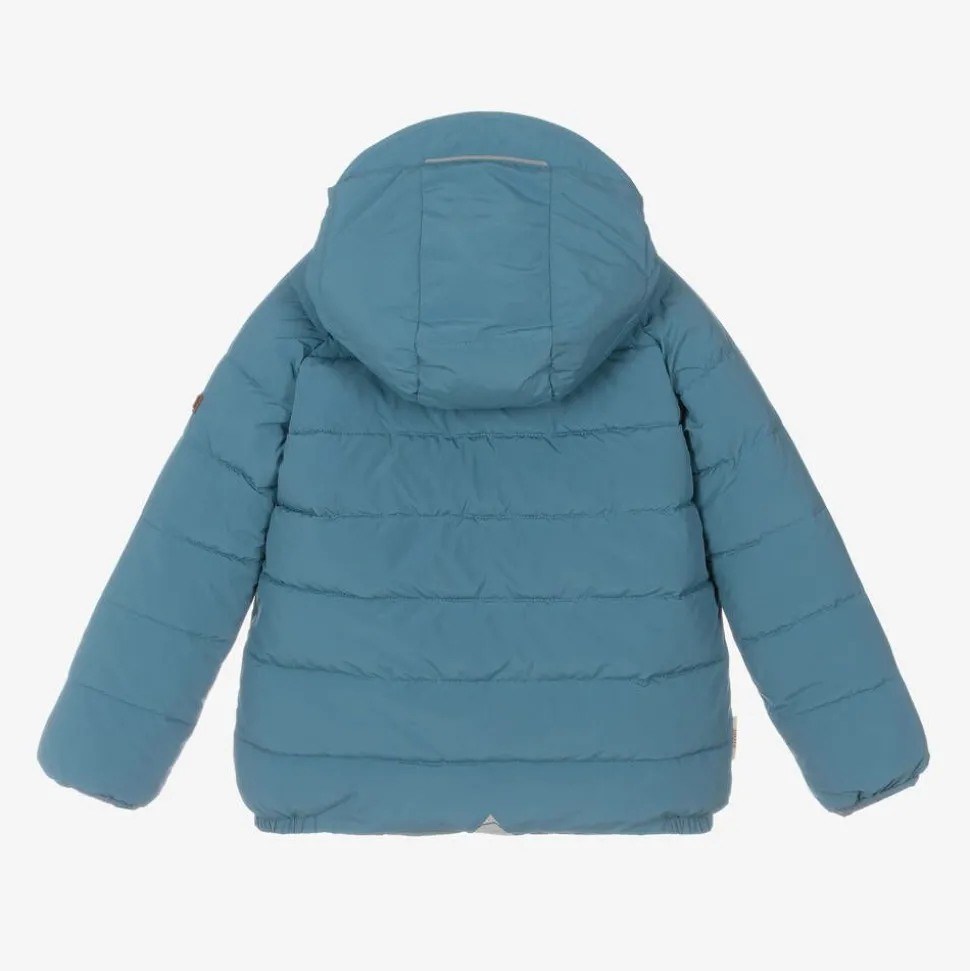 Blue & Green Reversible Puffer Jacket