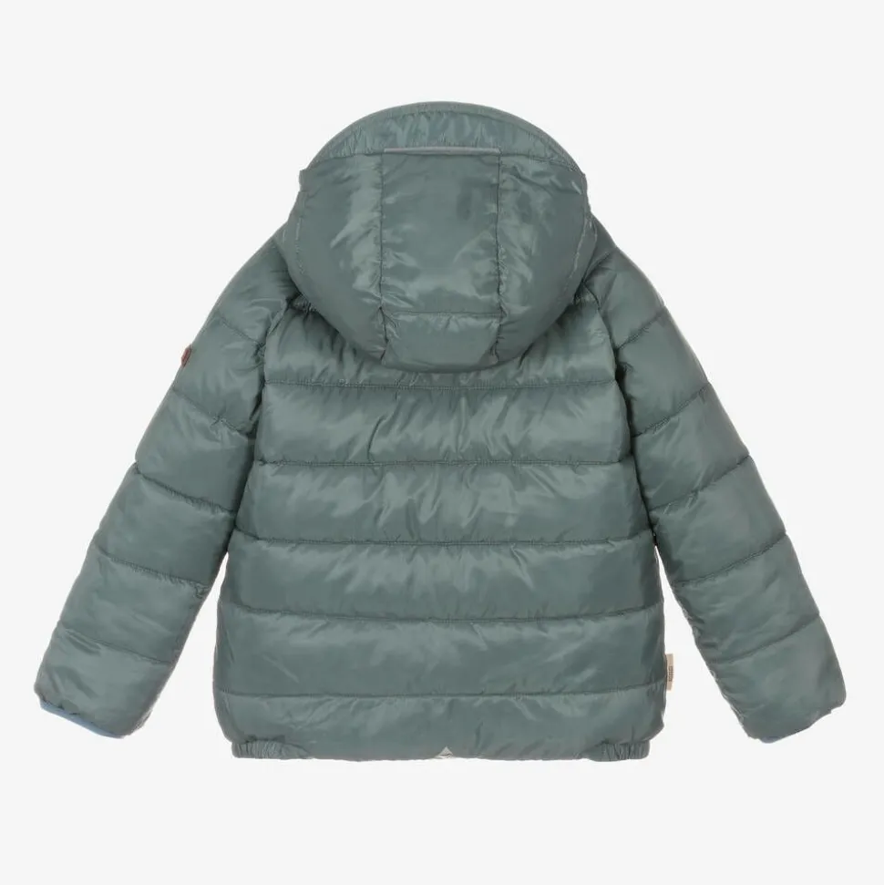 Blue & Green Reversible Puffer Jacket