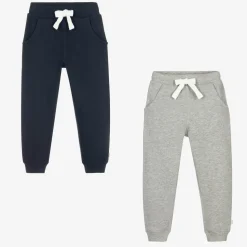 Blue & Grey Cotton Joggers (2 Pack)