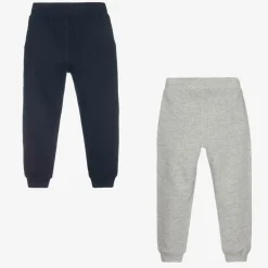 Blue & Grey Cotton Joggers (2 Pack)