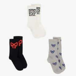 Blue & Grey Organic Cotton Socks (3 Pack)