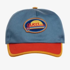 Blue & Orange Cotton Canvas Cap