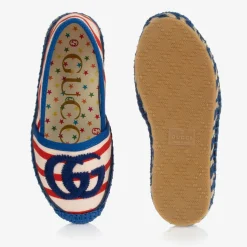Blue & Red Striped Espadrilles