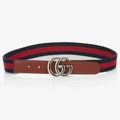 Blue & Red Web Double G Belt