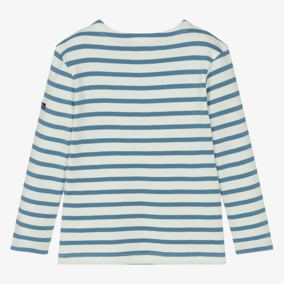 Blue & White Breton Striped Cotton Top
