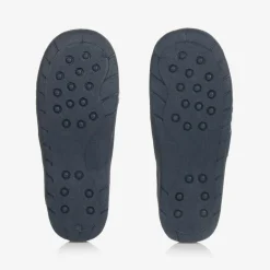 Blue & White Striped Slippers