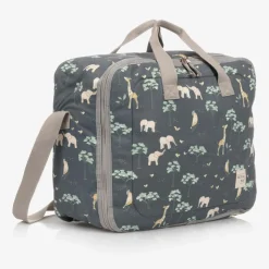 Blue & Grey Jungle Print Suitcase (49cm)
