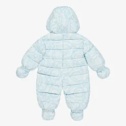 Blue Barocco Down Baby Snowsuit